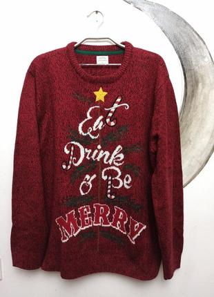Різдвяний светер | новорічний светер | трендова кофта | червоний светер1 фото