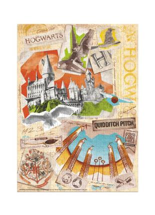 Пазл класичний "harry potter. школа хогвартс та поле для квідича" 200503, 450 елементів4 фото