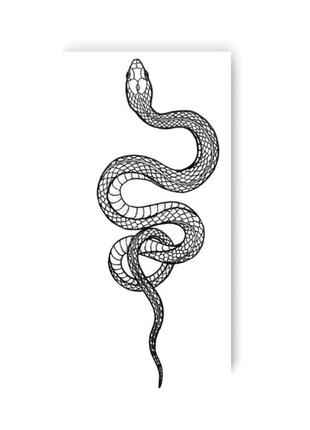 Тимчасове татуювання "змія 10 см" l-5 чорна