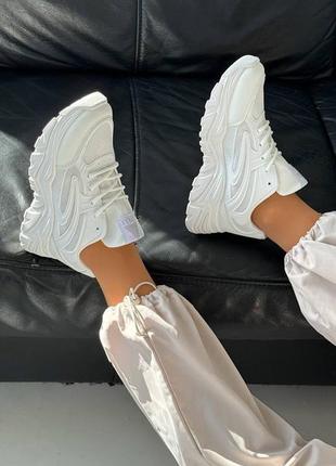 Стильні кросівки ❤️‍🔥 колір - білий матеріал - текстиль+ гума.4 фото