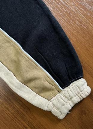 Спортивні штані на резинках в бежевих відтінках на флісі2 фото