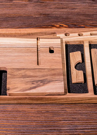 Настольный органайзер-подставка для пистолета / телефона и часов «leon killer galaxy»...