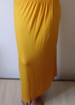 Желтая юбка макси2 фото
