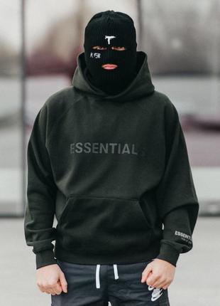 Худі essentials fear of god чорне чоловіче / жіноче