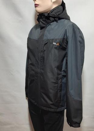 Мужская куртка rlx спортивная серая с черным весна осень2 фото