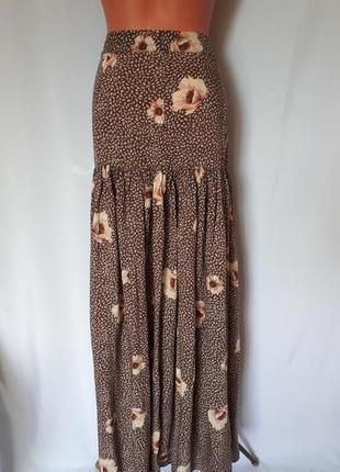 Макси-юбка с цветочным принтом h&m, размер 365 фото