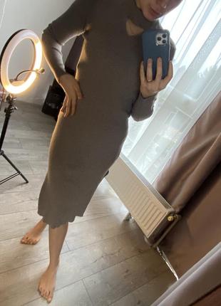 Сукня, плаття zara в рубчик3 фото
