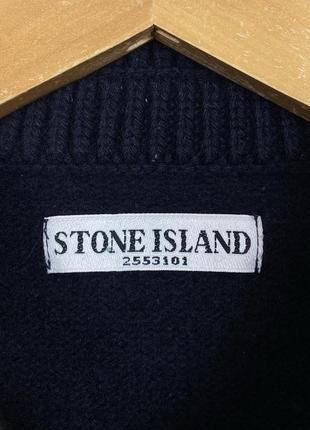 Шерстяной свитер на молнии stone island 55 коллекция6 фото