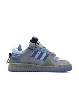 Женские кроссовки adidas forum low x  x bad bunny  blue grey