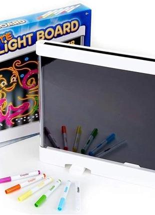 Планшет для творчества с лед подсветкой, подарок для детей, ребенка crayola ultimate light board 3 режима свечения, белый планшет1 фото