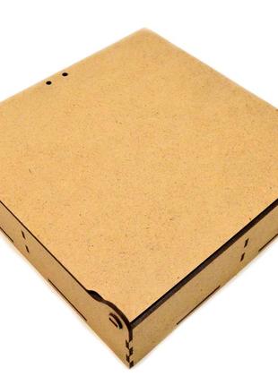 Коробка з комірками (в розібраному виді) 20х20х5см дерев'яна подарункова коробочка лдвп для подарунка merry christmas7 фото