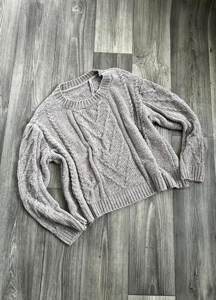 Плюшевий светр нюд оверсайз