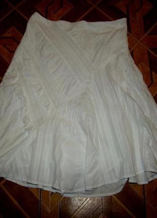 Хлопковая летняя юбка с вышивкой next р.12/403 фото