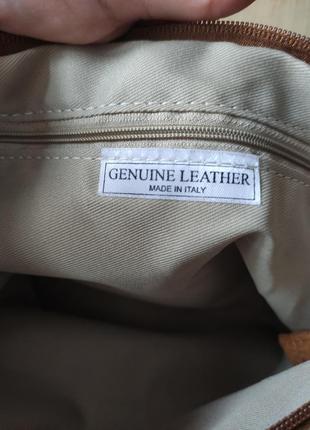 Женская  замшевая сумка кросс боди  genuine leather, made in italy.10 фото