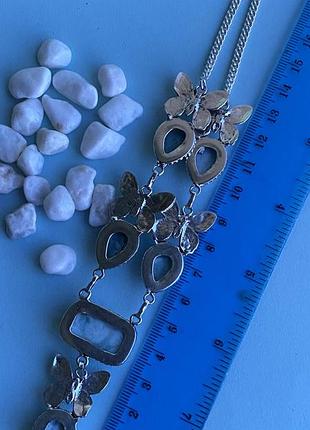 Ларимар натуральний кольє "метелики» з каменем ларимар намисто з ларимаром в сріблі. індія