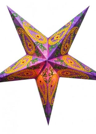 Світильник зірка картонна 5 променів purple wool embd. bm1 фото