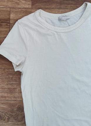 Базова бежева, кремова шовкова футболка h&m5 фото