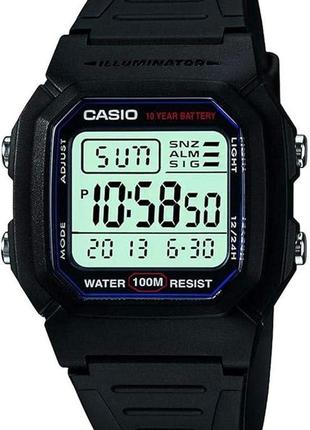 Годинник casio w800h-1av classic sport watch. оригінал.