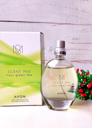 Туалетная вода женская avon scent mix fizzy green tea, 30 мл (эйвон скент микс зеленый чай)1 фото