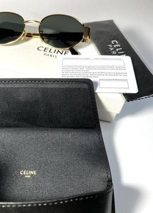 Брендовые очки солнцезащитные в стиле celine triomphe metal,8 фото