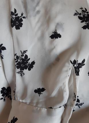 Уценка! рубашка, блуза атласная в цветочный принт в бельевом стиле zara8 фото