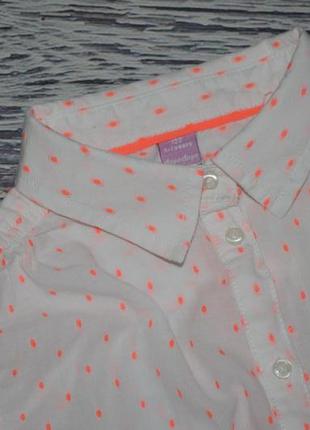 7 лет 122 см фирменная натуральная яркая рубашка блузка блуза для модницы6 фото