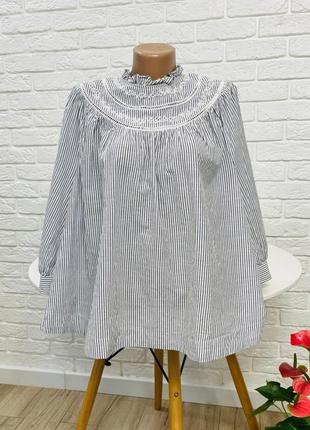 Блузка блуза натуральная ткань коттон р 52(18)