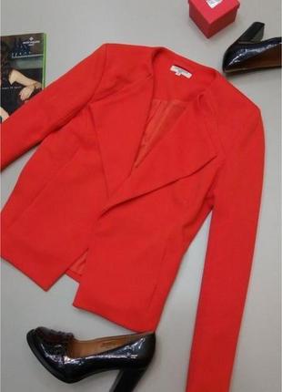Фактурний червоний піджак блейзер жакет піджак червоний4 фото
