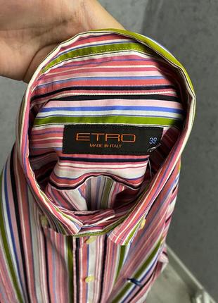 Полосатая рубашка от бренда etro5 фото