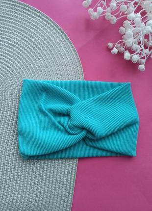 Дитяча пов'язка на голову рубчик весняна пов'язочка дитячі пов'язки