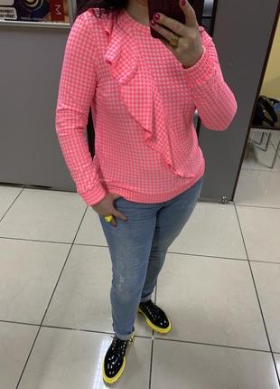 Шикарная яркий реглан футболка