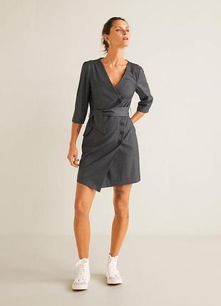 Сорочка плаття mango з поясом на гудзиках коротке плаття в діловому стилі плаття zara