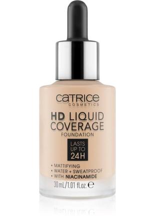 Тональна основа catrice hd liquid coverage foundation 010