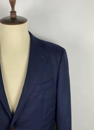Вовняний чоловічий піджак блейзер suitsupply hartford ethomas navy wool 150s slim blazer4 фото
