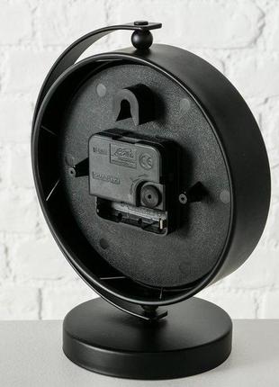 Настільний годинник balia чорний метал 20*16*10 см (1xaa 1.5v) гранд презент 20182854 фото