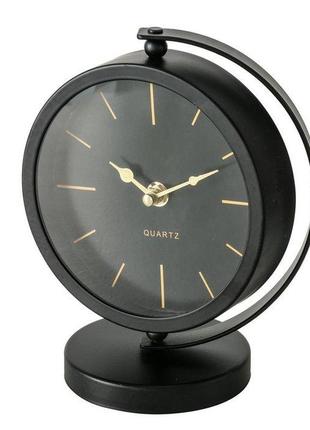 Настільний годинник balia чорний метал 20*16*10 см (1xaa 1.5v) гранд презент 20182855 фото