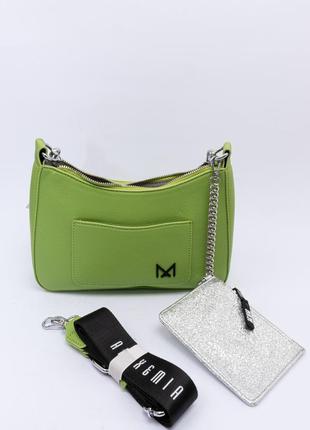 Жіноча сумка зелена alex&mia женская сумочка сумка4 фото