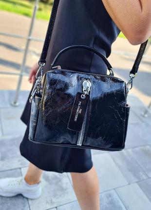Жіноча шкіряна сумка. клатч шкіряний. кросбоді. polina&eiterou.5 фото