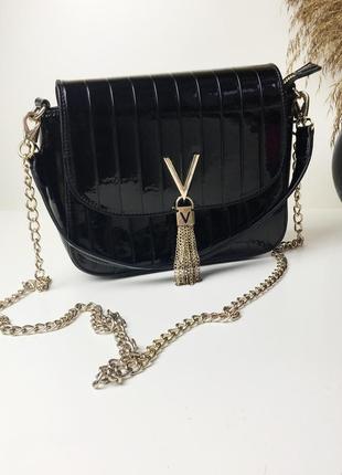 Сумочка лакова valentino handbags bongo shoulder bag оригінал