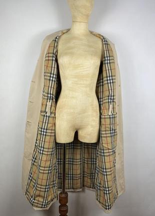 Оригінальний жіночий довгий тренч плащ burberrys beige long trench coat size m - l8 фото