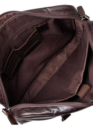 Вместительная кожаная мужская сумка на каждый день 7349q7 фото