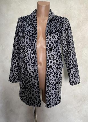 Жакет пальто піджак леопард