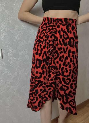 Леопардовая юбка леопардова спідниця1 фото