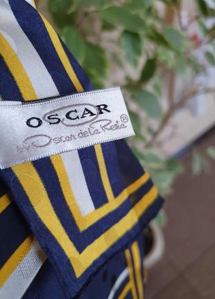 Винтажный воздушный платок, косынка oscar by oscar de la renta scarf , 100% шёлк , корея3 фото