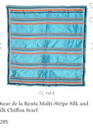 Винтажный воздушный платок, косынка oscar by oscar de la renta scarf , 100% шёлк , корея6 фото