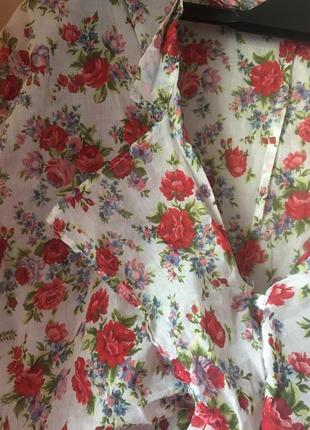 Воздушная блуза в яркие цветы h&m2 фото