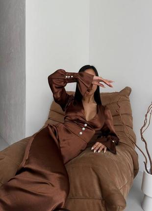 Жіноча неймовірно вишукана якісна стильна трендова витончена коричнева довга максі сукня "sens”9 фото