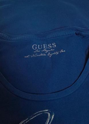 Стильная футболка синего цвета guess los angeles, 💯 оригинал, молниеносная отправка6 фото