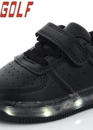 Стильні якісні чорні класичні кросівки кеди на дівчинку з мигалками