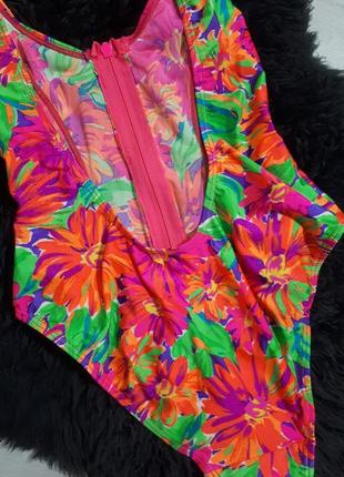 Купальник на замке с кольцом ann summers/купальник сдельный/боди с ярким цветочным принтом6 фото